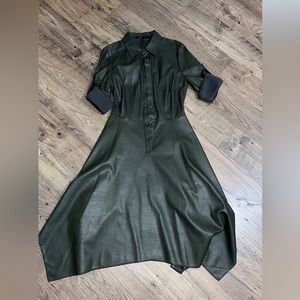 BCBG Faux Leather Dress